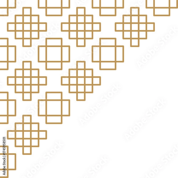 Fototapeta Abstract geometric corner decoration in a simple style