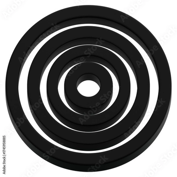 Obraz Layered Black Circle Rings
