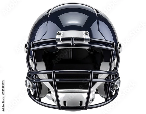 Obraz Front View Professional American Football Helmet with Faceguard, isolated on transparent backgroundPNG Professional American football helmet background american 