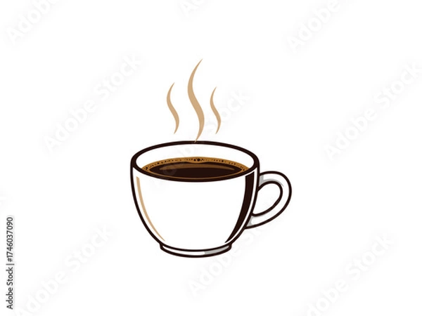 Obraz coffee cup isolated on white background