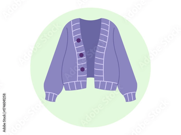 Fototapeta Cardigan icon. Fashion symbol icon vector. Solid vector icons. Flat illustration concept.