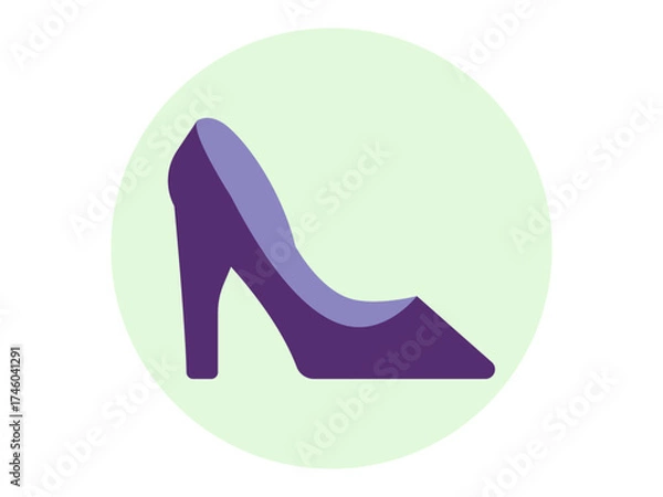Fototapeta High heels icon. Fashion symbol icon vector. Solid vector icons. Flat illustration concept.