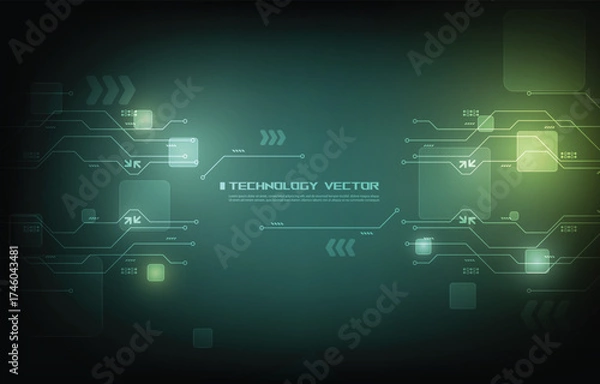 Obraz Abstract futuristic technology circuit background.computer cyber network.