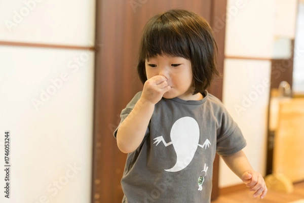 Fototapeta おもちゃで遊ぶ女の子の幼児