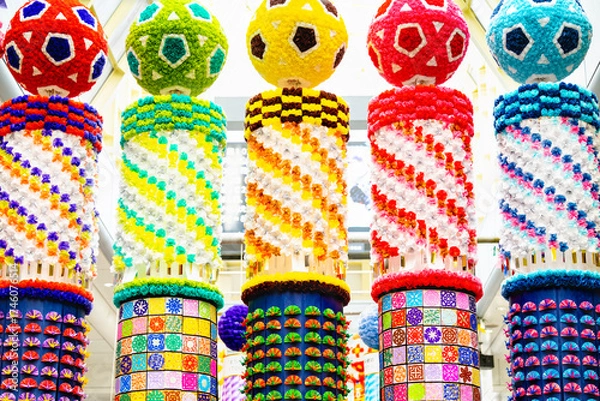 Obraz 仙台七夕まつり　仙台七夕の七夕飾り