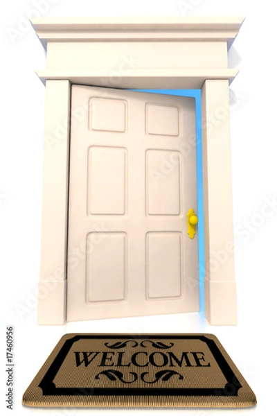Obraz Door With Welcome Mat