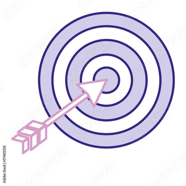 Fototapeta target with arrow isolated icon