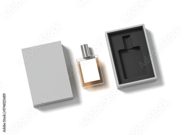 Obraz Perfume Box 3D Render Isolated White for Mockup 4