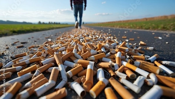 Fototapeta Stepping into a Smoke free Future.