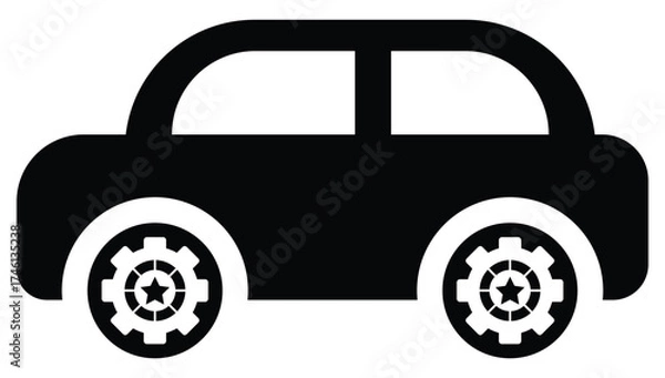 Fototapeta Vehicle Car Icon Vector Design for Automotive, Transport Concepts