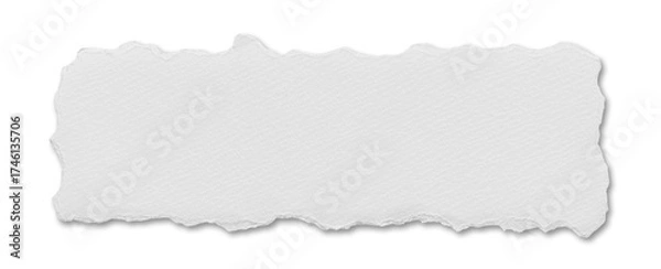 Fototapeta Torn peace of paper on background.  ripped white paper sheets png isolated on transparent background.