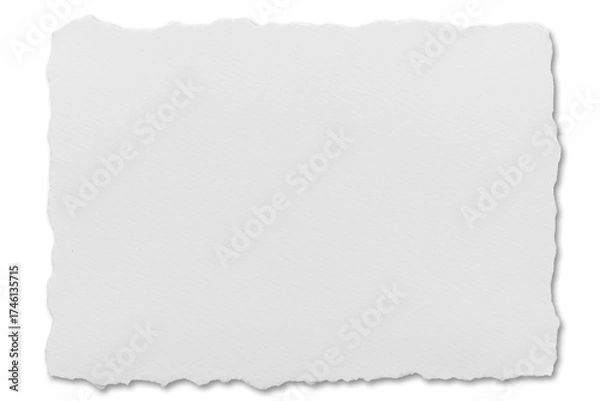 Fototapeta Torn peace of paper on background.  ripped white paper sheets png isolated on transparent background.