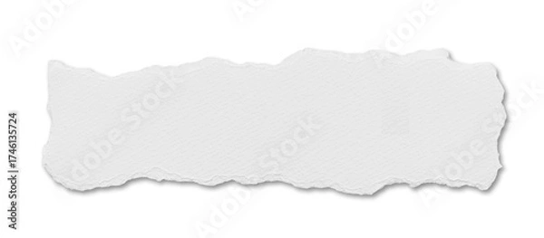 Fototapeta Torn peace of paper on background.  ripped white paper sheets png isolated on transparent background.