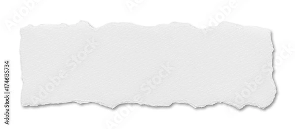 Fototapeta Torn peace of paper on background.  ripped white paper sheets png isolated on transparent background.