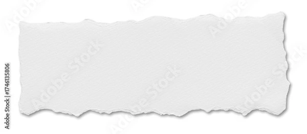 Fototapeta Torn peace of paper on background.  ripped white paper sheets png isolated on transparent background.