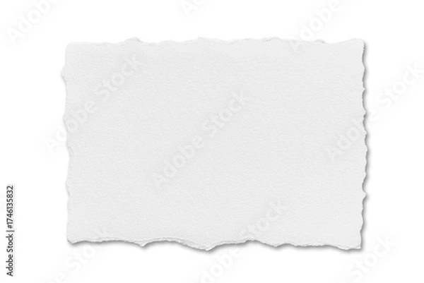 Fototapeta Torn peace of paper on background.  ripped white paper sheets png isolated on transparent background.