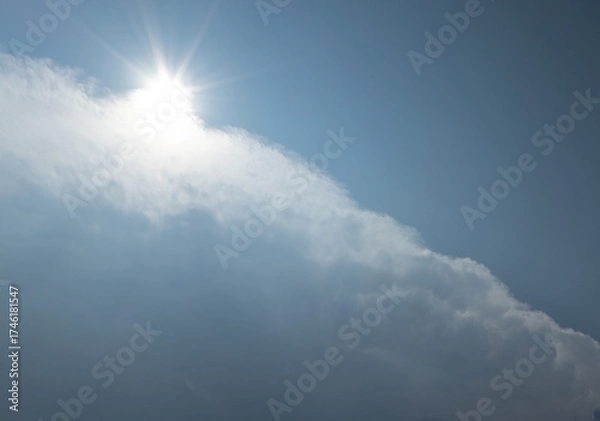 Obraz 雲の影から太陽