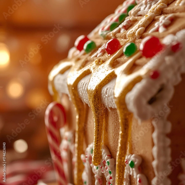 Obraz christmas cake with nuts