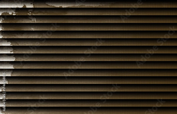 Obraz Gold metallic grunge striped background with shiny industrial texture, abstract luxury metal pattern for modern poster, design surface, and creative digital art backdrop