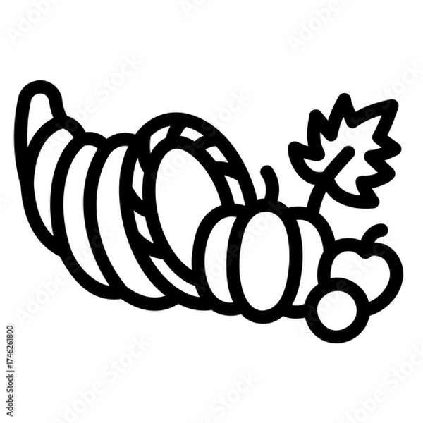 Fototapeta Cornucopia Icon