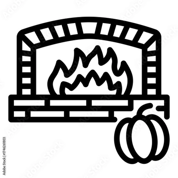 Fototapeta Fireplace Icon
