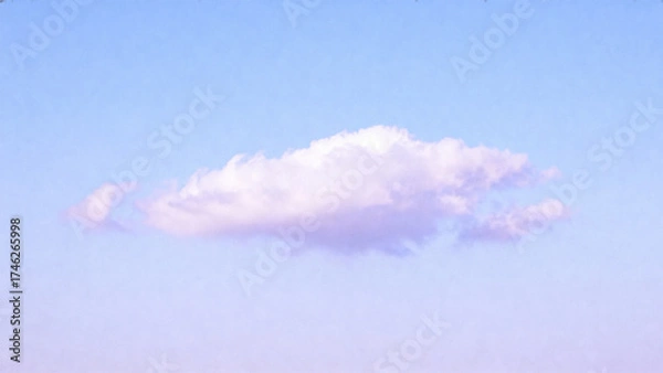 Fototapeta Single cloud in blue sky