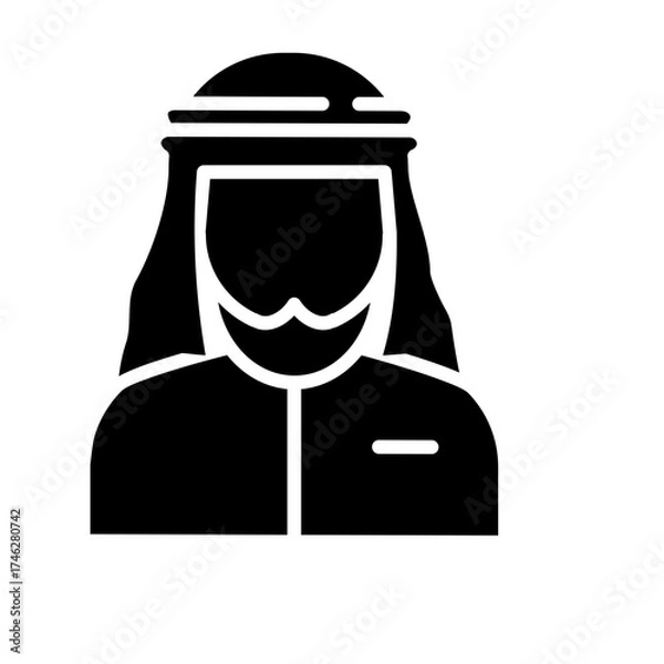 Obraz Arab Man (Thobe & Keffiyeh)