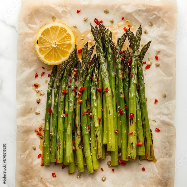 Obraz fresh green beans on wooden board