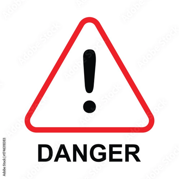 Obraz danger warning caution icon vector