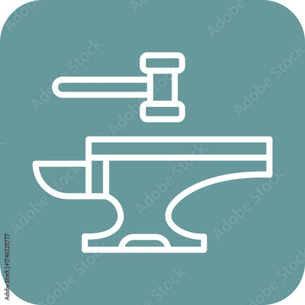 Fototapeta Anvil Icon Style
