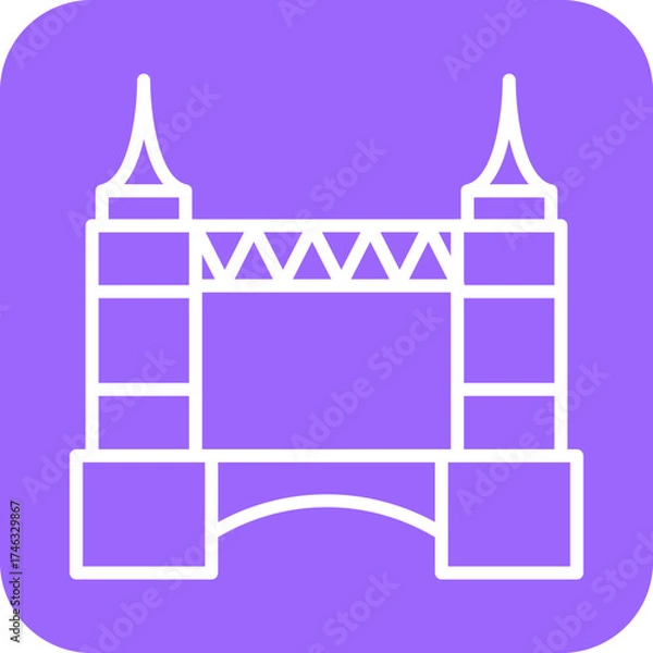 Fototapeta Tower Bridge Icon Style