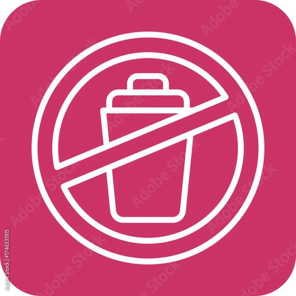 Fototapeta Zero Waste Icon Style