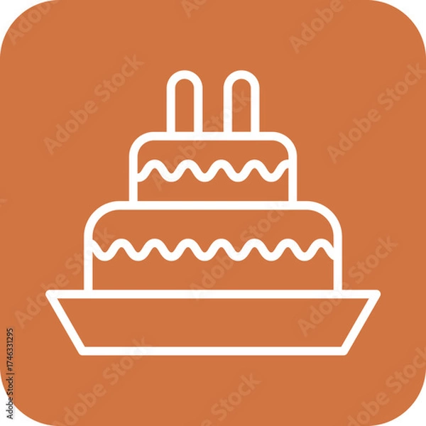 Fototapeta Cake Icon Style