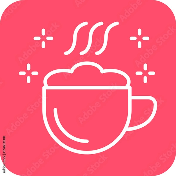 Fototapeta Cappuccino Icon Style