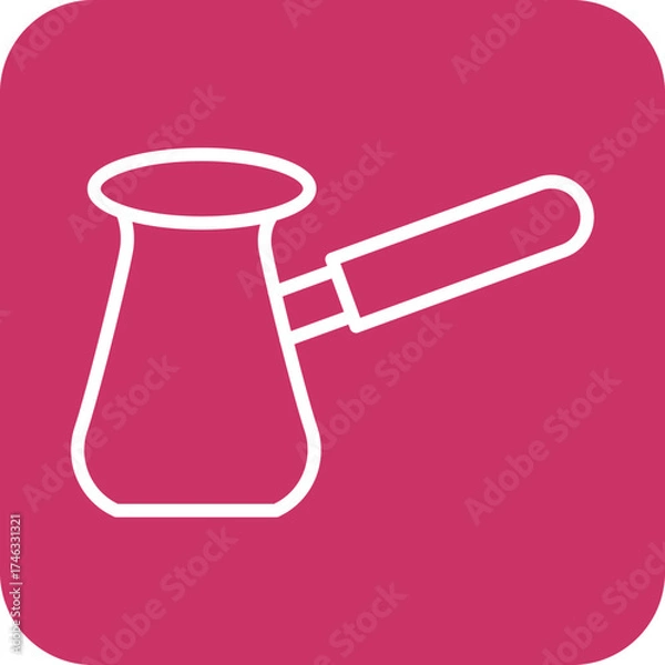 Fototapeta Cezve Icon Style