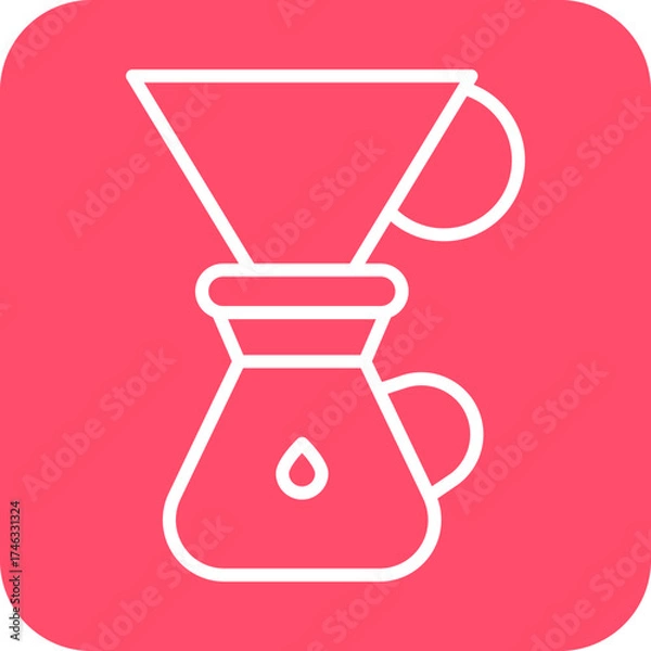 Fototapeta Coffee Dripper Icon Style