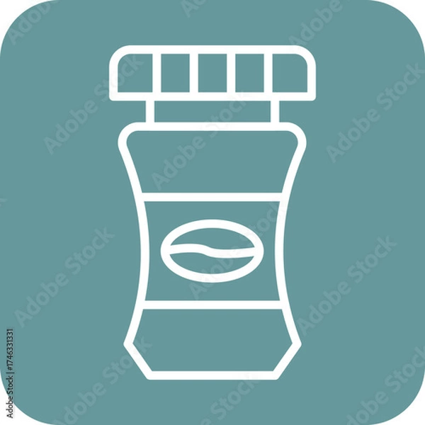 Fototapeta Coffee Jar Icon Style