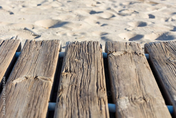 Fototapeta Madera en la playa