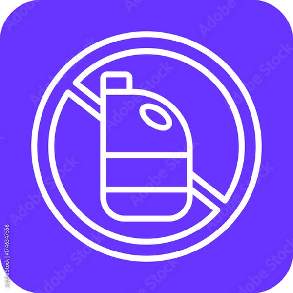 Fototapeta Not Bleach Icon Style