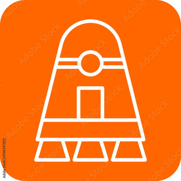 Fototapeta Space Capsule Icon Style
