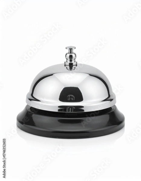 Fototapeta Generated image Bell with handle on a white background without shadows