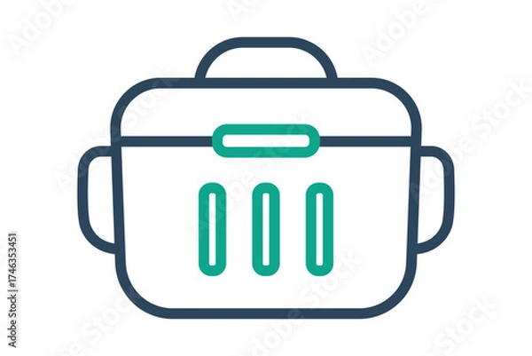 Fototapeta Food storage icon. line icon style. storage elements vector illustration