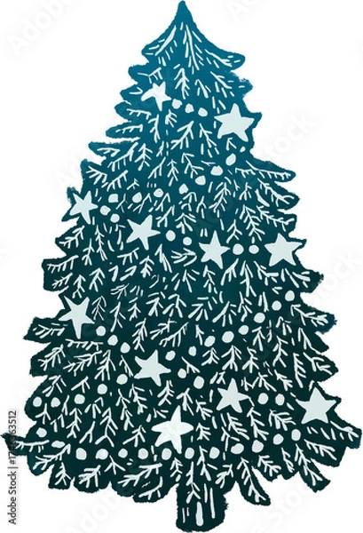 Obraz 크리스마스 트리 일러스트