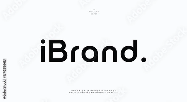 Fototapeta Abstract modern alphabet fonts. Typography minimalist urban digital fashion future creative logo font.