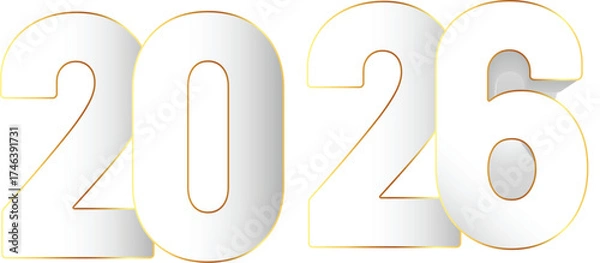 Obraz 2026 text new year 