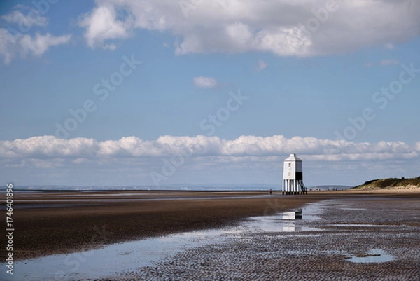 Obraz Burnham-On-Sea coast with lighthouse