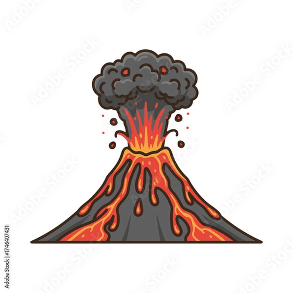 Fototapeta Volcano Design