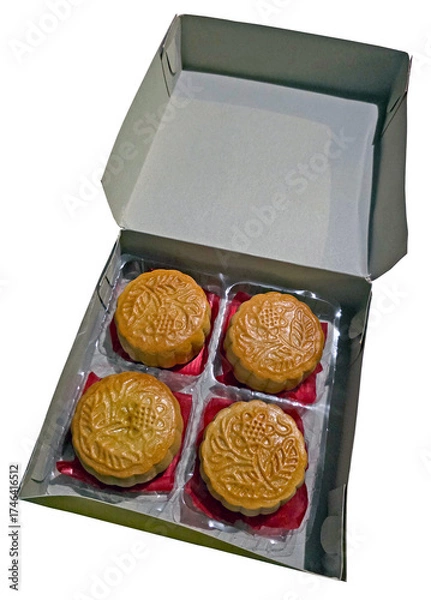 Fototapeta Mooncakes in a Box for Mid-Autumn Festival