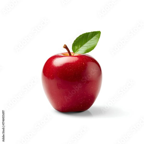 Obraz red apple on white background