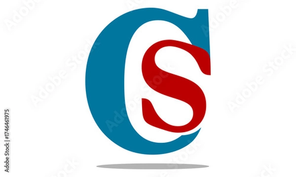 Obraz CS letter monogram vector